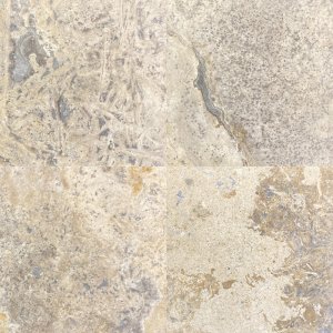 Gümüş Traverten Dolgulu Honlu - 30.5x30.5x1 CM