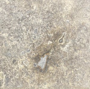 Gümüş Traverten Dolgulu Honlu - 45.7x45.7x1.2 CM