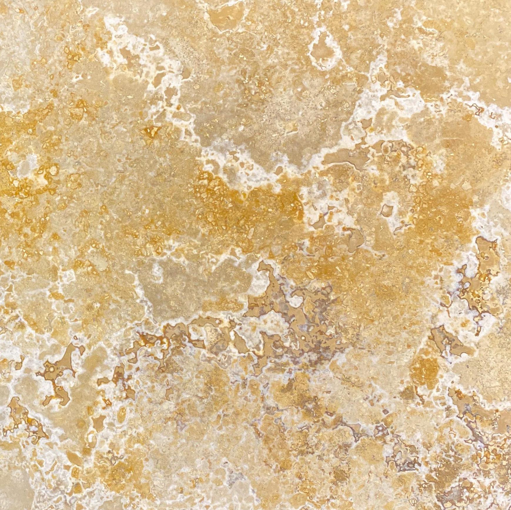 Sarı Traverten Dolgulu Honlu - 30.5x30.5x1 CM